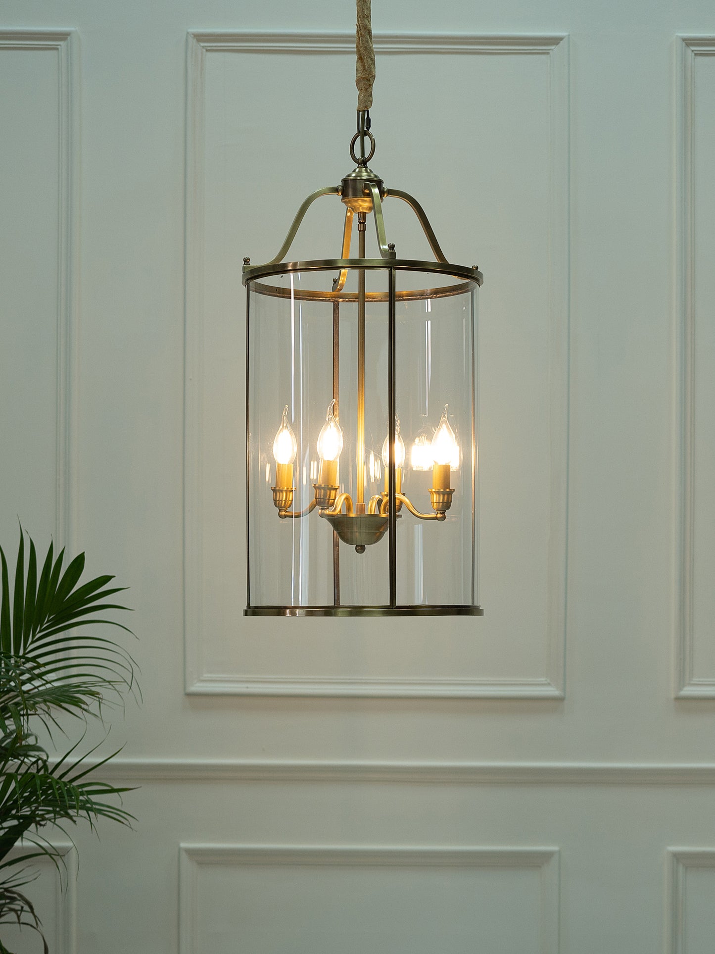 Elaan Antique Brass Pendant Light