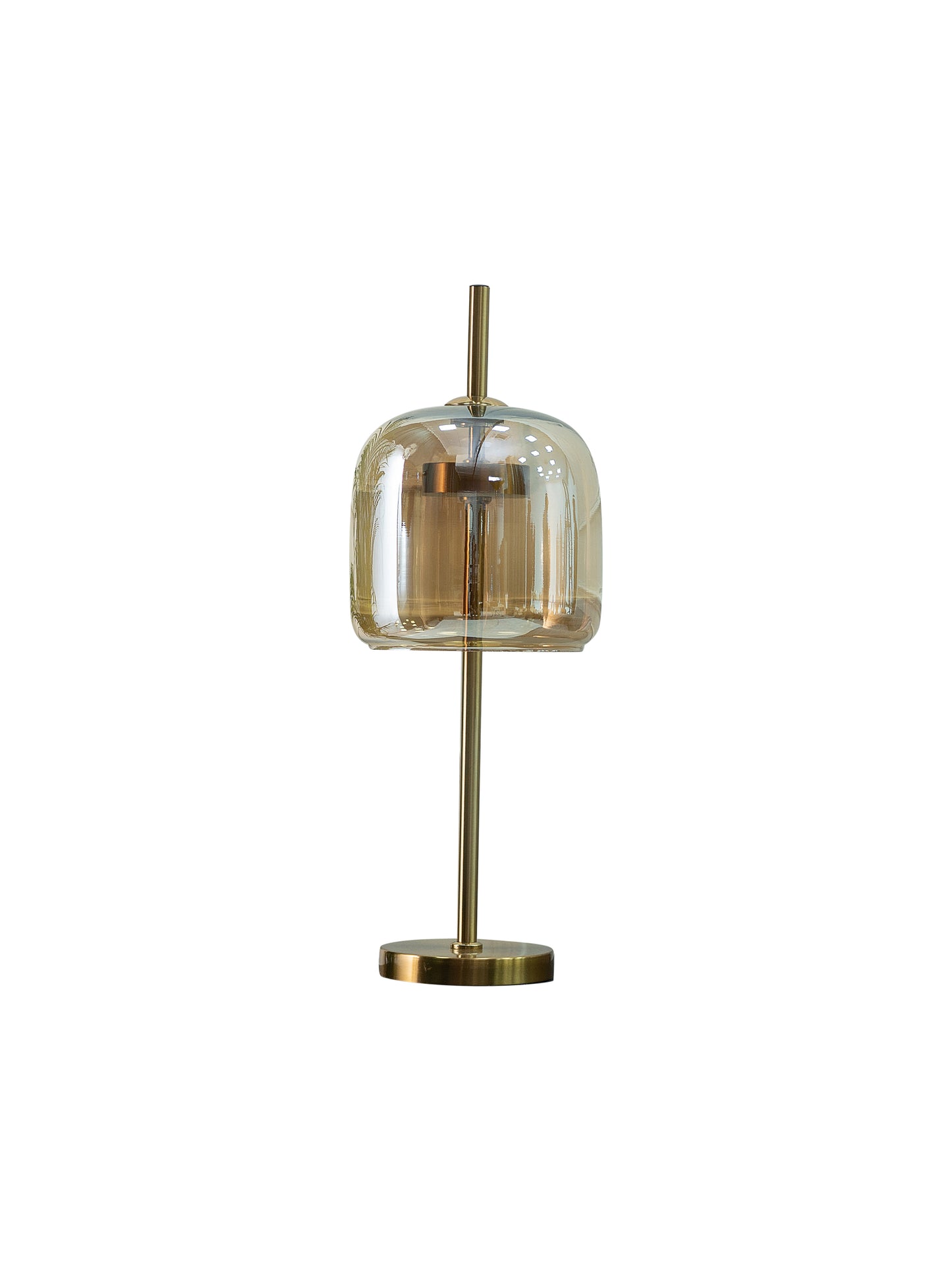 Nymph Amber Glass Sleek Base Table Lamp