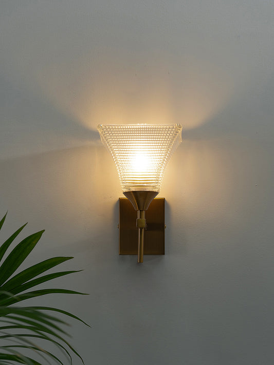Golden Flame Wall Light