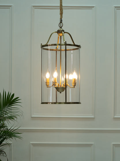 Elaan Antique Brass Pendant Light