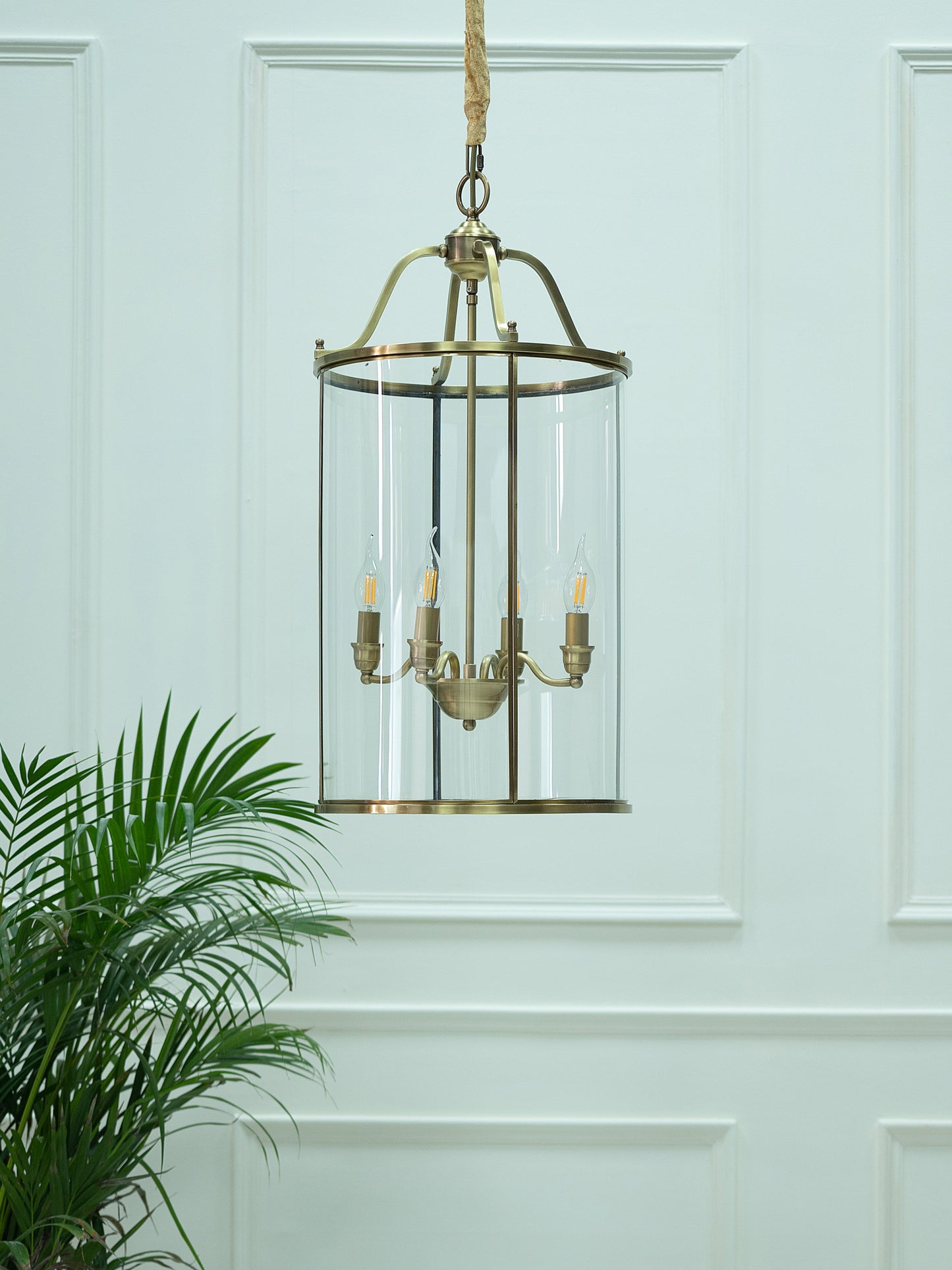 Elaan Antique Brass Pendant Light